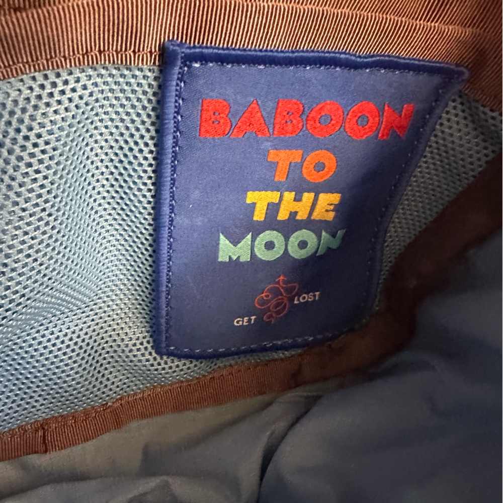 Baboon To The Moon Hip Pack Brown Crossbody Bag with Pink Accents - Picture 7 of 10